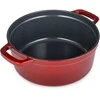 Bikuva.lt Apvalus emaliuotas ketaus puodas Zyle ZY01RKI Ø27 cm, 5 l, raudonas