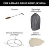 Kamado grilis su priedais Zyle 39,8 cm, Starter, ZY16KSBLSET, juodas