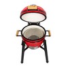 Kamado grilis su priedais Zyle 39,8 cm, Starter, ZY16KSRDSET, raudonas