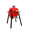 Kamado grilis su priedais Zyle 39,8 cm, Starter, ZY16KSRDSET, raudonas