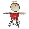 Kamado grilis su priedais Zyle 62 cm, X Large Diamond ZY24KSRDDISET, raudonas