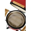 Kamado grilis su priedais Zyle Kamado 69 cm, The King ZY27RDSET, raudonas