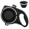 Dog-cat pavadėlis with water bowl bag drinker
