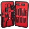 Manicure set nail clippers scissors 16el case