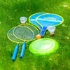 Badmintono rinkinys 3in1 Nils Junior NRZ053, 2 raketės + 2 paplūdimio raketės + šaudyklės + frizbi