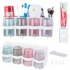Toothbrush organiser cups toothpaste dispenser