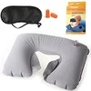 Bikuvalt Travel pillow inflatable croissant + blindfold