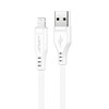 USB laidas Acefast C3-02 MFi USB-A iki Lightning 1.2m baltas