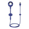 Kabelis USB Baseus Baseus O-type 2in1 kabelis USB / Lightning su segtukų rinkinys + laikiklis automobilinis mėlyna (CALOX-03)