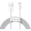 Kabelis USB A - micro USB kištukas 1.0m 2A baltas Superior serija BASEUS