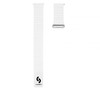 Connect Hibrīdā Ādas-Silikona Magnētiskā Cilpa Siksna 20mm (M/L 130mm) Balta
