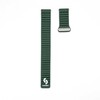 Connect Hibrīdā Ādas-Silikona Magnētiskā Cilpas Siksna 22mm (M/L 130mm) Meža Zaļa