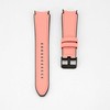 Connect 20mm Silicone Patch Leather Watch Strap (130mm M/L) Rožinė