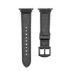 Connect Hibrīda Ādas-Silikona Pulksteņa Siksna 38/40/41mm (M/L 132mm) Melna