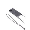 Dėklas Evelatus Apple iPhone 11 Pro Max Silicone Transparent with Necklace TPU Strap Space Gray