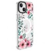 Dėklas Evelatus Apple iPhone 15 Plus PC+TPU With MagSafe Customized Print Flower Transparent
