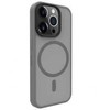Dėklas Evelatus Apple iPhone 15 Pro Hybird Case With Magsafe PC+TPU Sidabrinis