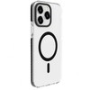 Dėklas Evelatus Apple iPhone 15 Pro Max Clear Case PC+TPU With MagSafe Transparent Juodas