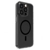 Dėklas Evelatus Apple iPhone 15 Pro Max Clear Case With MagSafe and Camera Protection Transparent Juodas