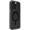 Dėklas Evelatus Apple iPhone 15 Pro Max Clear Case With MagSafe and Camera Protection Transparent Juodas