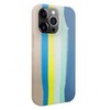 Dėklas Evelatus Apple iPhone 15 Pro Silicone case Multi-Colored Mėlyna Rožinė