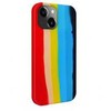 Dėklas Evelatus Apple iPhone 15 Silicone case Multi-Colored Rainbow