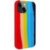 Dėklas Evelatus Apple iPhone 15 Silicone case Multi-Colored Rainbow