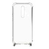 Dėklas Evelatus Xiaomi Note 8 Pro Silicone Transparent with Necklace TPU Strap Space Gray