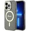 Apple iPhone 14 Pro Guess dėklas Glitter Gold MagSafe (GUHMP14LHCMCGK) juodos spalvos