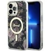 Apple iPhone 14 Pro Max Guess dėklas Flower MagSafe (GUHMP14XHCFWSK) juodos spalvos