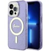 Apple iPhone 14 Pro Max Guess dėklas Glitter Gold MagSafe (GUHMP14XHCMCGU) violetinės spalvos