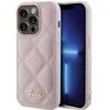 Dėklas GUESS GUHCP15LPSQSQSP IPHONE 15 PRO 6.1 "Rožinis/Rožinis HARDCASE QUILTED METAL LOGO