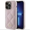 Dėklas GUESS GUHCP15XPSQSQSP IPHONE 15 PRO MAX 6.7 "Rožinis/Rožinis HARDCASE QUILTED METAL LOGO