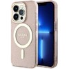 Dėklas GUESS GUHMP14LHCCGP IPHONE 14 PRO 6.1 "Rožinis/Rožinis HARDCASE GLITTER GOLD MAGSAFE