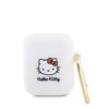 Apple AirPods Hello Kitty Silicone 3D Kitty Head (HKA23DKHSH) ausinių dėklas baltos spalvos