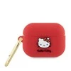 Dėklas „Apple AirPods Pro 2“ ausinių silikoninė 3D „Hello Kitty“ galvutė (HKAP23DKHSF)