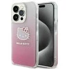 Apple iPhone 15 Pro Hello Kitty dėklas IML Gradient Electrop Kitty Head (HKHCP15LHDGKEP) rožinės spalvos