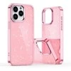 Hurtel Glitter Apple iPhone 16 Pro Max – dėklas telefonui rožinės spalvos