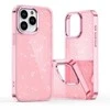 Hurtel Glitter Apple iPhone 16 – dėklas telefonui rožinės spalvos