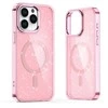 Hurtel Glitter MagSafe Apple iPhone 16 – dėklas telefonui rožinės spalvos