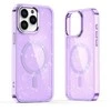 Hurtel Glitter MagSafe Apple iPhone 16 – dėklas telefonui violetinės spalvos