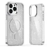 Hurtel Glitter MagSafe Apple iPhone 16 Pro Max – dėklas telefonui baltos spalvos