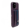 Dėklas iLike Apple iPhone 14 LEATHER POCKET STAND COVER Violetinė