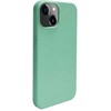 Dėklas iLike Apple iPhone 14 Silicone plastikas case Eco Print Design Flower Žalias