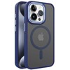 Dėklas iLike Apple iPhone 15 DUAL METAL FRAME MAGSAFE CASE Mėlyna
