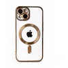 Dėklas iLike Apple iPhone 15 Electroplate TPU Case with MagSafe Transparent Gold