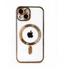 Dėklas iLike Apple iPhone 15 Electroplate TPU Case with MagSafe Transparent Gold