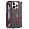Dėklas iLike Apple iPhone 15 Pro DUAL METAL FRAME MAGSAFE CASE Raudona