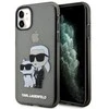 Karl Lagerfeld KLHCN61HNKCTGK Apple iPhone 11/ Xr 6,1″ juodos spalvos kietas dėklas Gliter Karl&Choupette