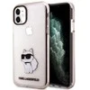 Karl Lagerfeld KLHCN61HNCHTCP Apple iPhone 11/ Xr 6,1″ rožinės spalvos kietas dėklas Ikonik Choupette